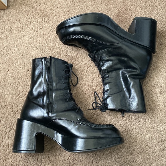 Reike Nen Cording Platform Boots In Black. Size EU 39 or US 8.5. - Picture 5 of 6